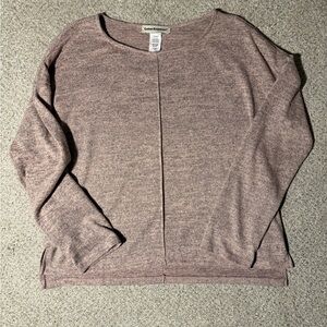Cotton Emporium Heathered Mauve Crewneck Sweater Size M